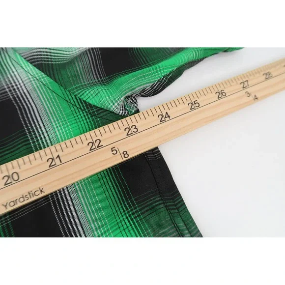 Dixxon Flannel O'Malley Irish Shirt Mens Large Green Plaid Short Sleeve St Paddy - Picture 9 of 11